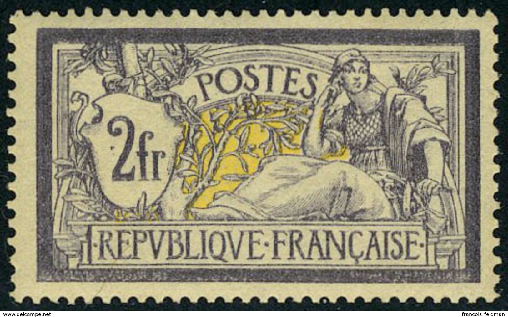 Neuf Sans Charnière N° 122, 2f Merson Violet Et Jaune, Excellent Centrage, SUPERBE, Signé - Other & Unclassified