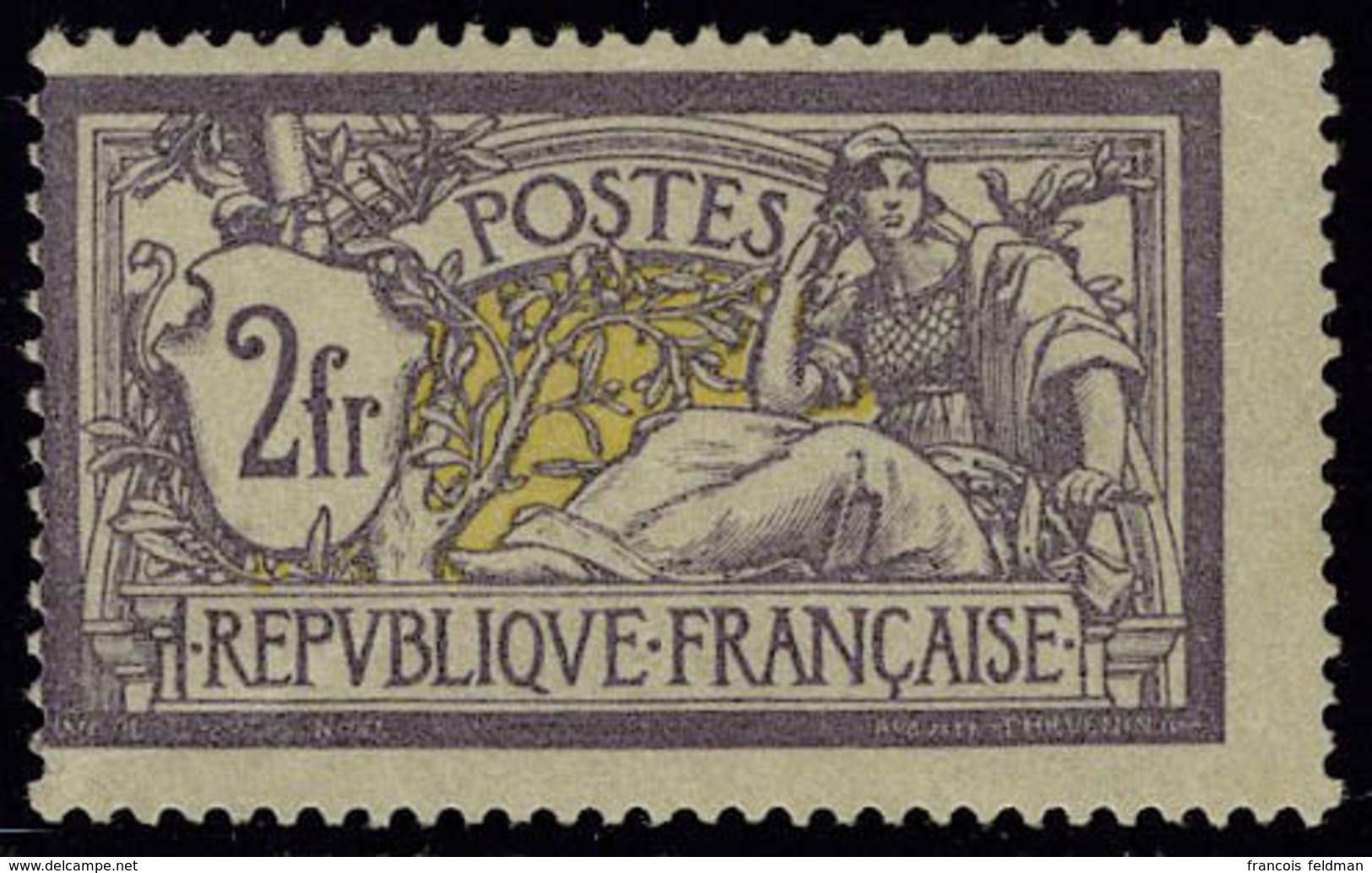 Neuf Avec Charnière N° 122, 2f Violet Et Jaune, Cl, T.B. - Other & Unclassified