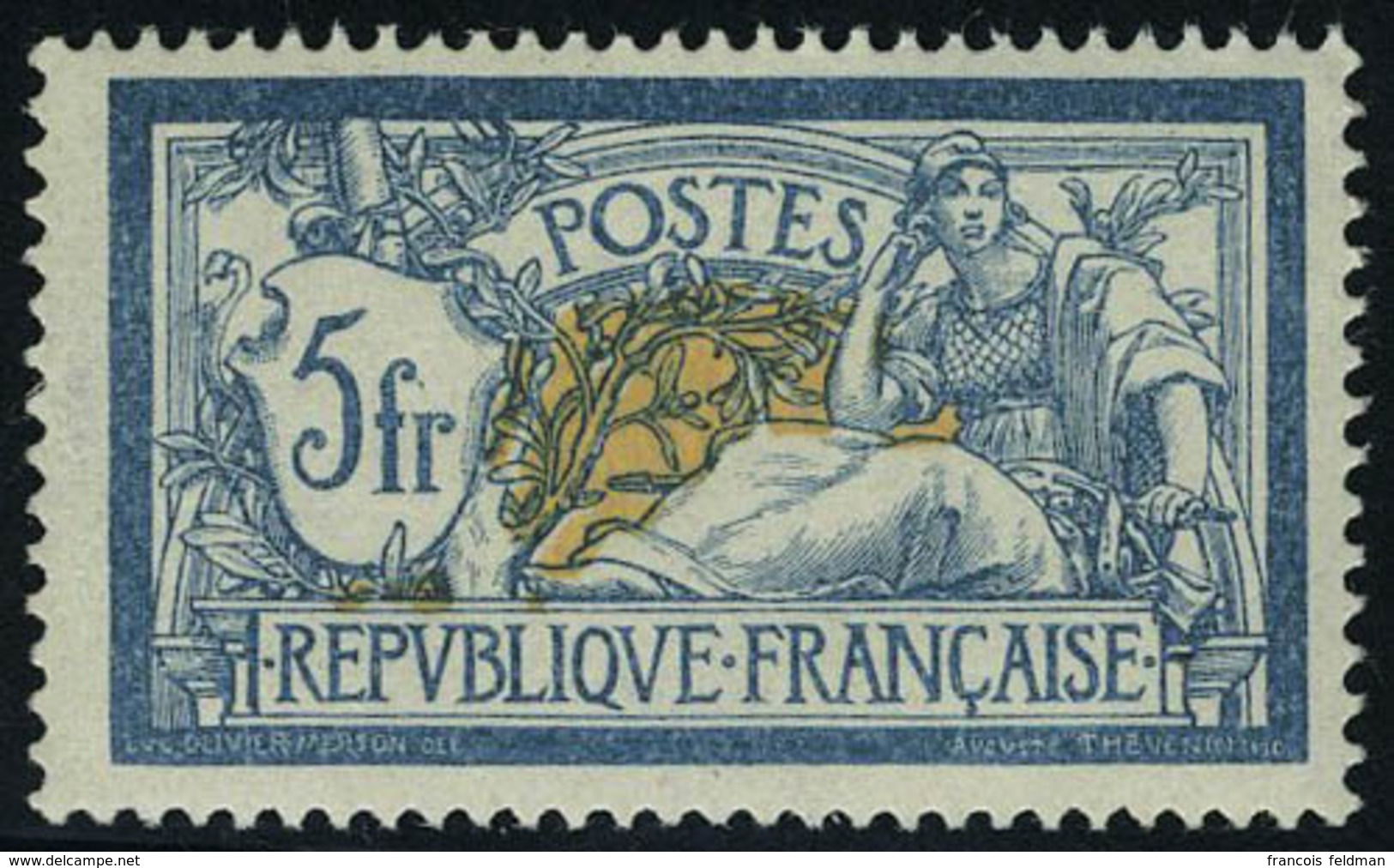 Neuf Sans Charnière N° 123, 5f Bleu Et Chamois, Bon Centrage T.B. - Other & Unclassified