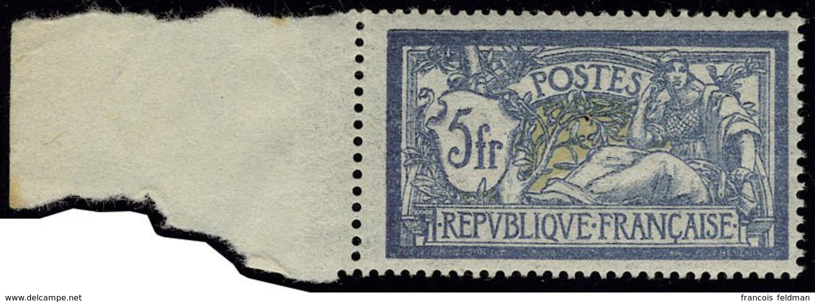 Neuf Sans Charnière N° 123a, 5f Merson Bleu Et Olive, Bdf, T.B. - Otros & Sin Clasificación