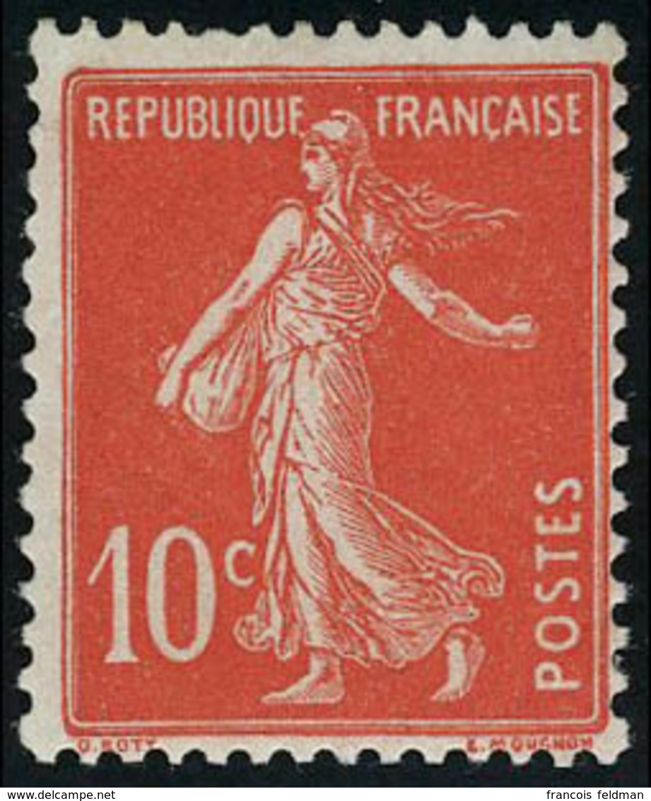 Neuf Sans Charnière N° 138c, 10c Semeuse écarlate, T.B. - Other & Unclassified