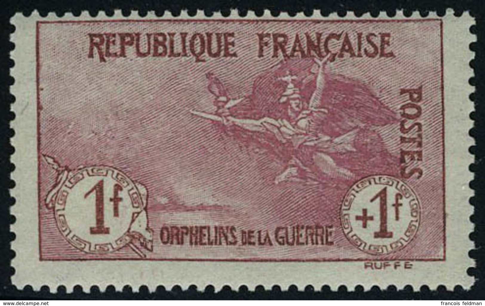 Neuf Sans Charnière N° 154, 1f + 1f Orphelins De Guerre T.B. Signé Calves - Other & Unclassified