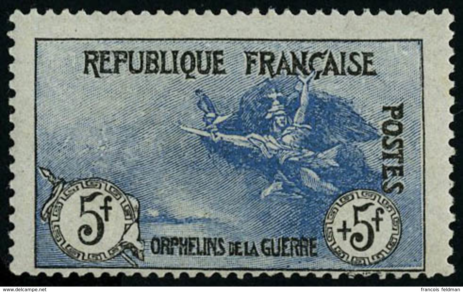 Neuf Sans Charnière N° 155, 5f + 5f Orphelins, T.B. Signé Brun + Certificat - Other & Unclassified