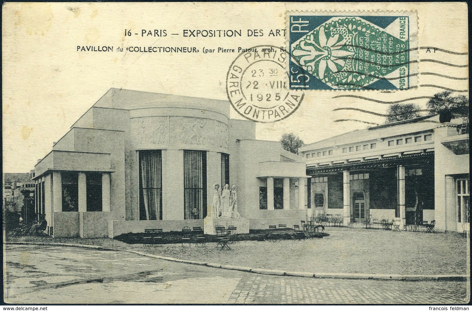 Lettre N° 211, 15c Arts Décoratifs S/CP Maximum (Pavillon Du Collectionneur), Càd Paris Gare Montparnasse 22 VIII 1925 P - Other & Unclassified