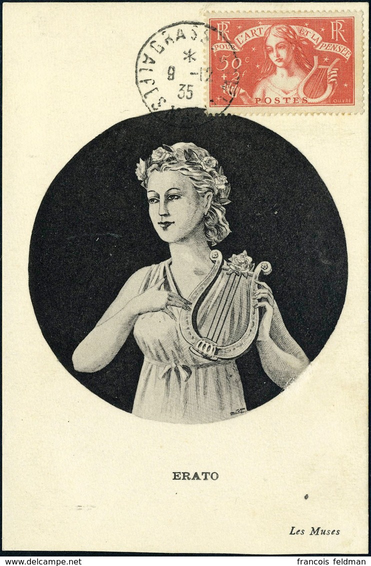 Lettre N° 308, L'Art Et La Pensée S/CP Maximum (Erato Les Muses), Càd 1er Jour (Grasse 9.12.35), TB - Other & Unclassified