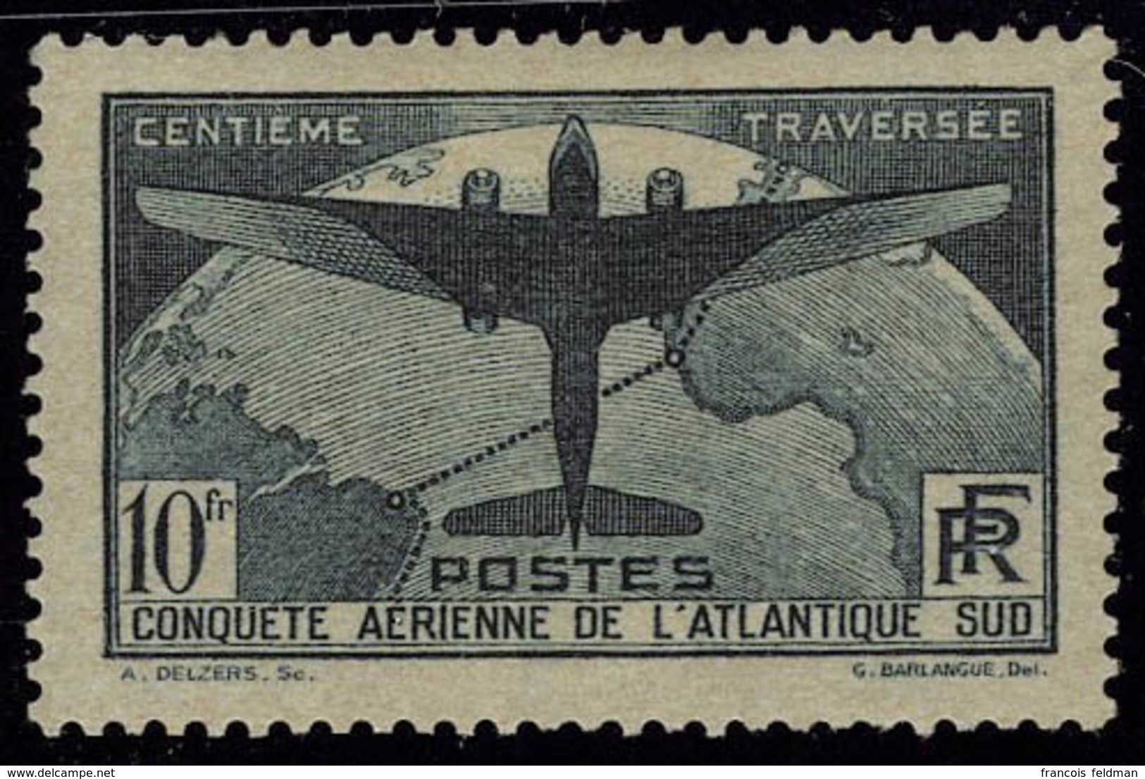 Neuf Avec Charnière N° 321, 10f Atlantique Sud, Cl, T.B. - Other & Unclassified