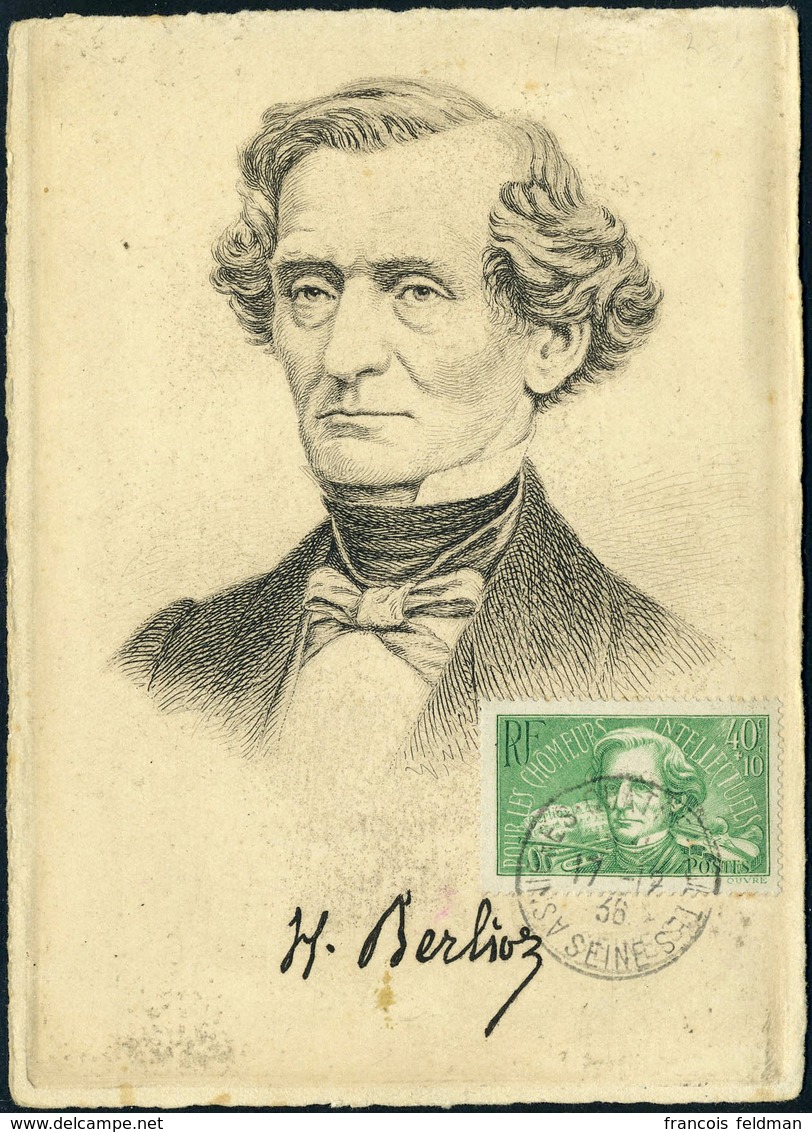 Lettre N° 331, 40c + 10c Berlioz S/CP Maximum (verticale En Noir), Càd Asnières 17.12.36, TB - Other & Unclassified