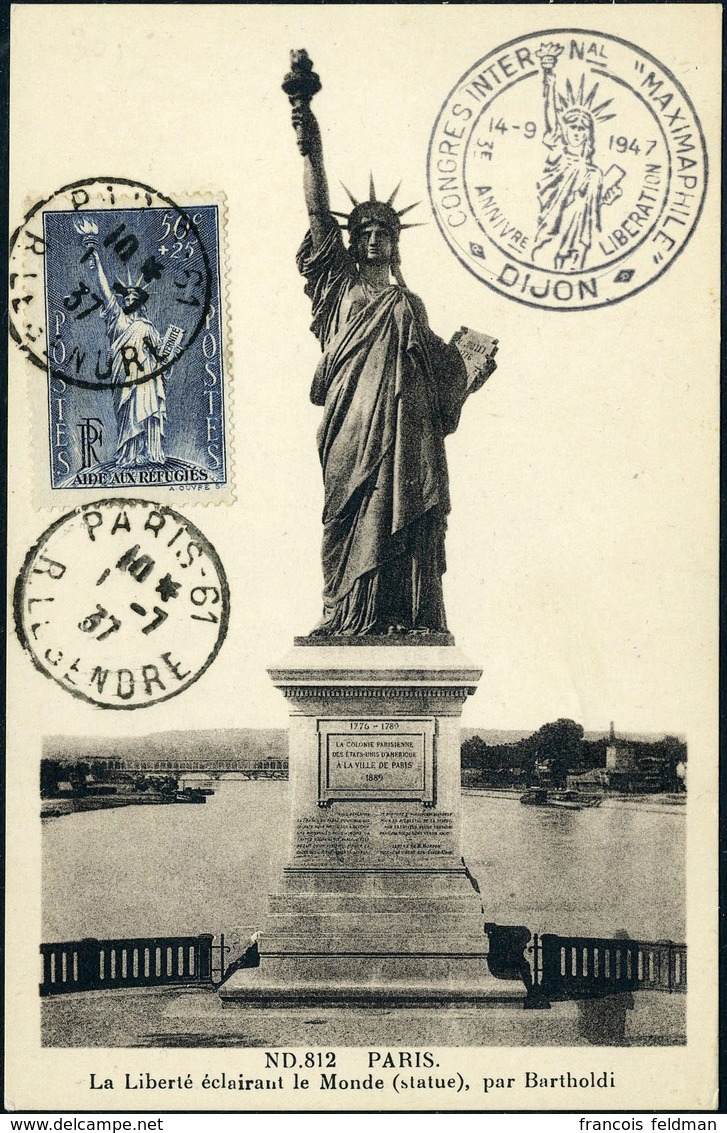Lettre N° 352, Aide Aus Réfugiès S/CP Maximum (N.D. 812 En Noir), Càd 1er Jour (Paris 1.7.37), TB - Other & Unclassified