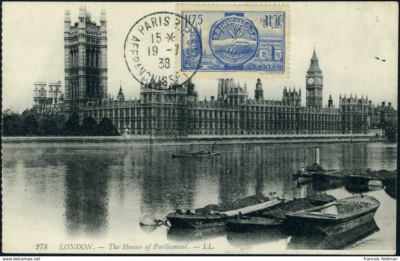 Lettre N° 400, Visite Des Souverains Britanniques S/CP Maximum (London - The Houses Of Parliament), Càd 1er Jour Paris A - Other & Unclassified