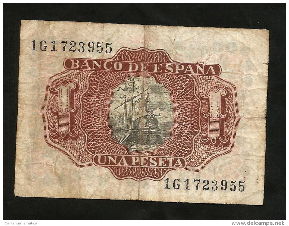 SPAIN - BANCO De ESPANA - 1 PESETA (1953) H. De SANTA CRUZ - 1-2 Pesetas