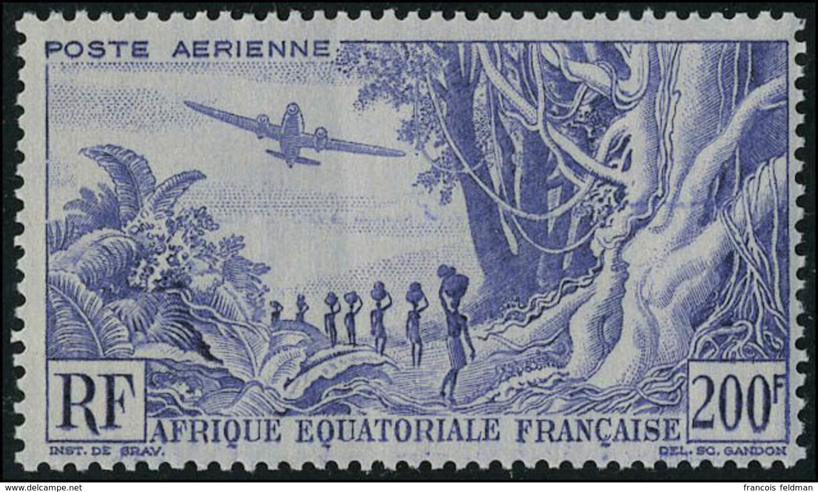 Neuf Sans Charnière N° 52B, 200f Caravane De Porteurs, Violet Au Lieu De Bleu, T.B. Maury - Other & Unclassified