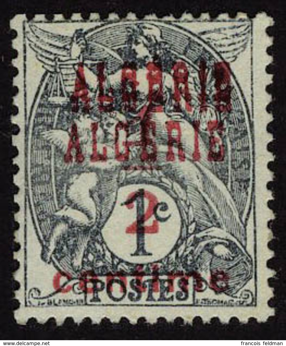 Neuf Avec Charnière N° 1a, 1/2 Sur 1c Type Blanc, Triple Surcharge, T.B. Signé JF Brun - Other & Unclassified