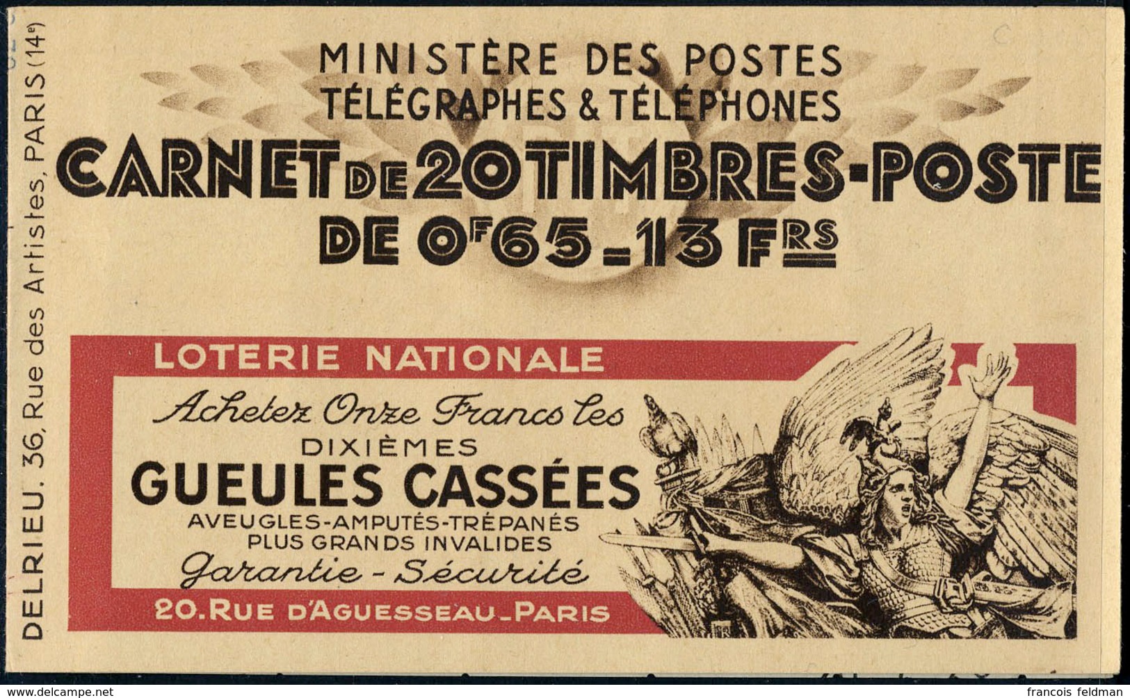 Neuf Sans Charnière N° 137, 65c Bleu Rue De La Casbah, Carnet De 20t. FRAYSSINET-BYRRH-BYRRH-TORPEDO, S.70, Couverture A - Other & Unclassified