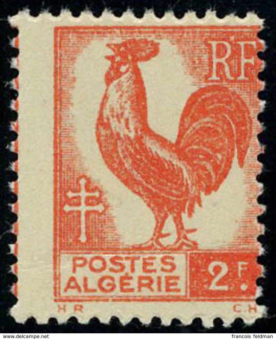 Neuf Sans Charnière N° 220, 2f Rouge Type Coq, 1ex   Impression Au Recto Et Verso + Le Même Dont Impression Au Verso à C - Other & Unclassified