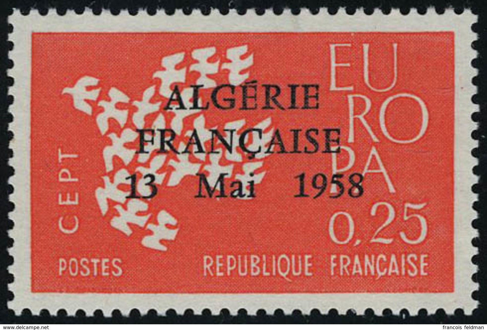 Neuf Sans Charnière Serie De 15 Valeurs De France Suchargées Algérie Française 13 Mai 1958 TB - Other & Unclassified