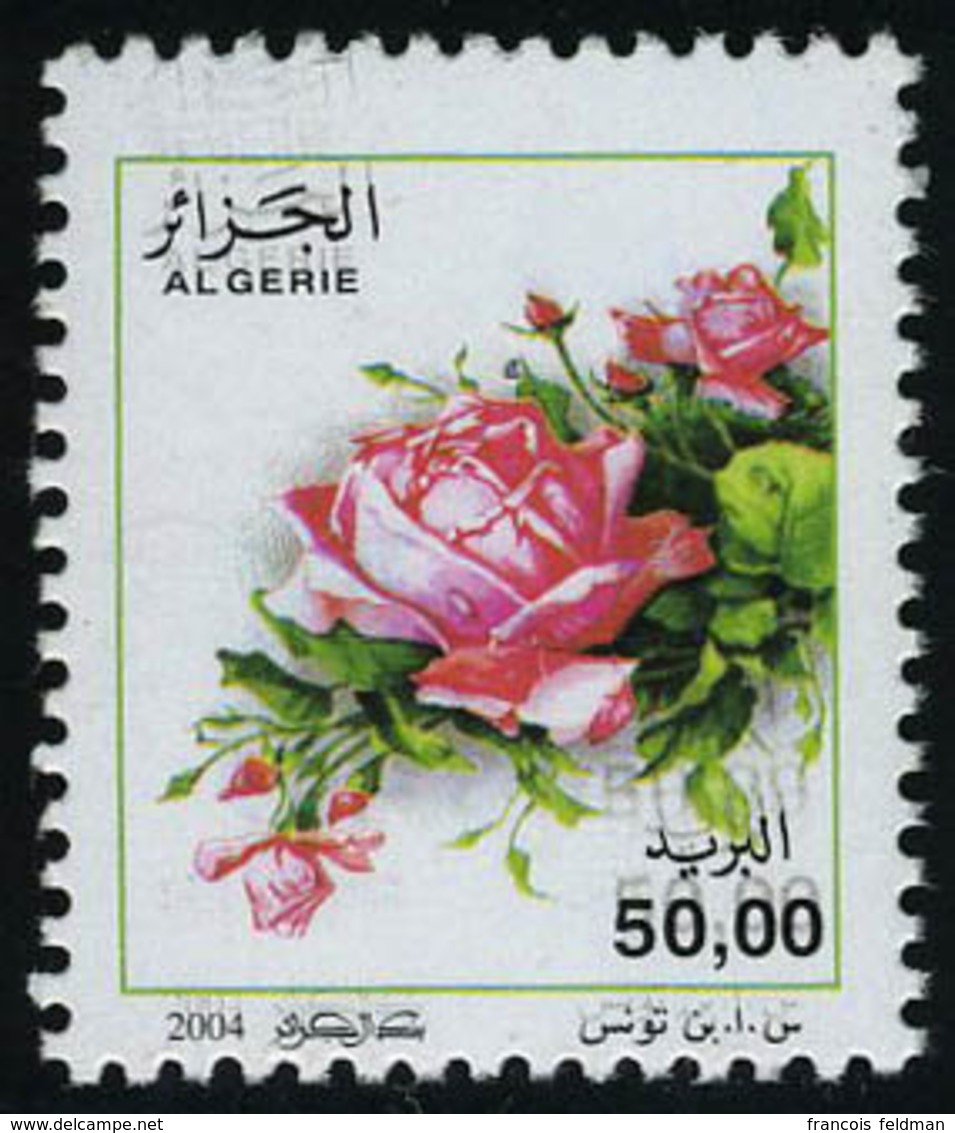 Neuf Sans Charnière N° 1386, 50D Roses, Double Impression Des Inscriptions Noires, T.B. - Other & Unclassified