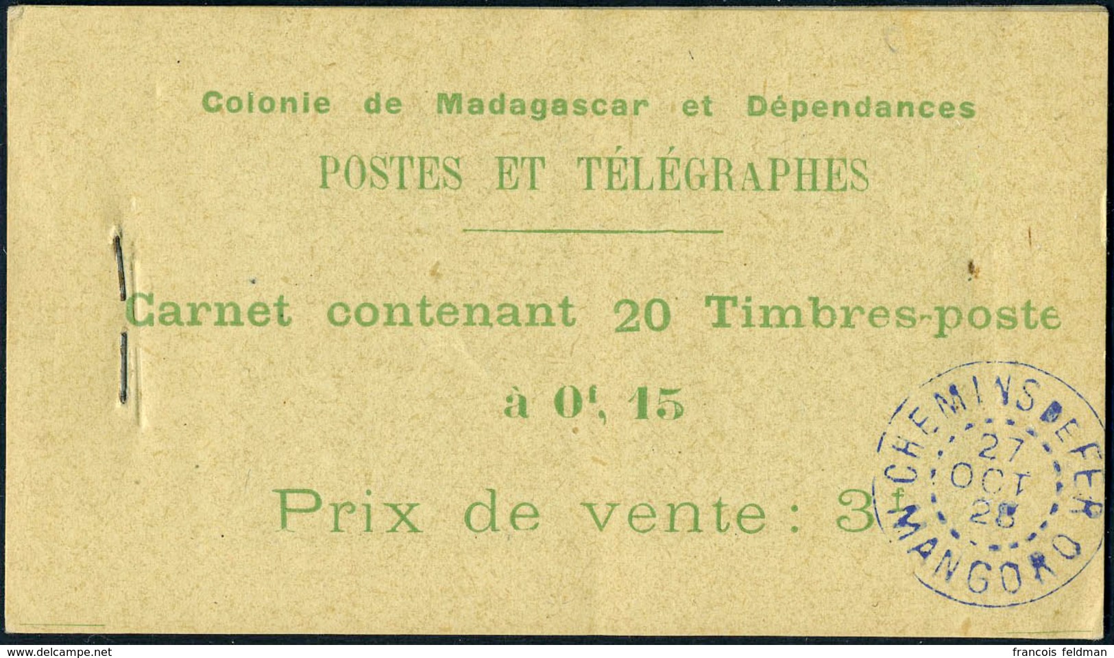 Neuf Sans Charnière N° 156, 15c Vert Et Vert-jaune, Carnet De 20t., TB - Other & Unclassified