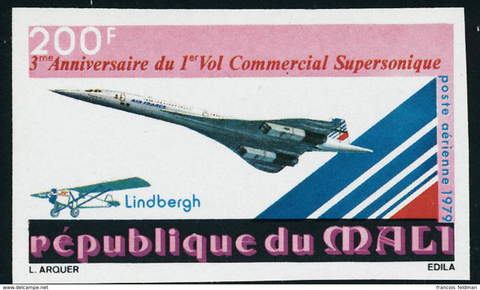 Neuf Sans Charnière N° 351/53. La Série Concorde Complète Non Dentelée + La Même En 3 épreues De Luxe, T.B. - Other & Unclassified