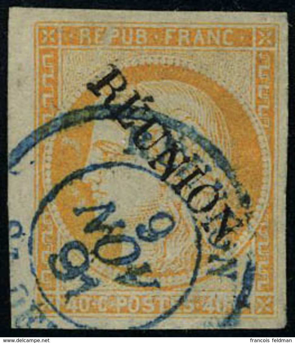 Oblitéré N° 11, 40c Orange De 1871, Accent Sur Le E, TB Signé Brun - Other & Unclassified