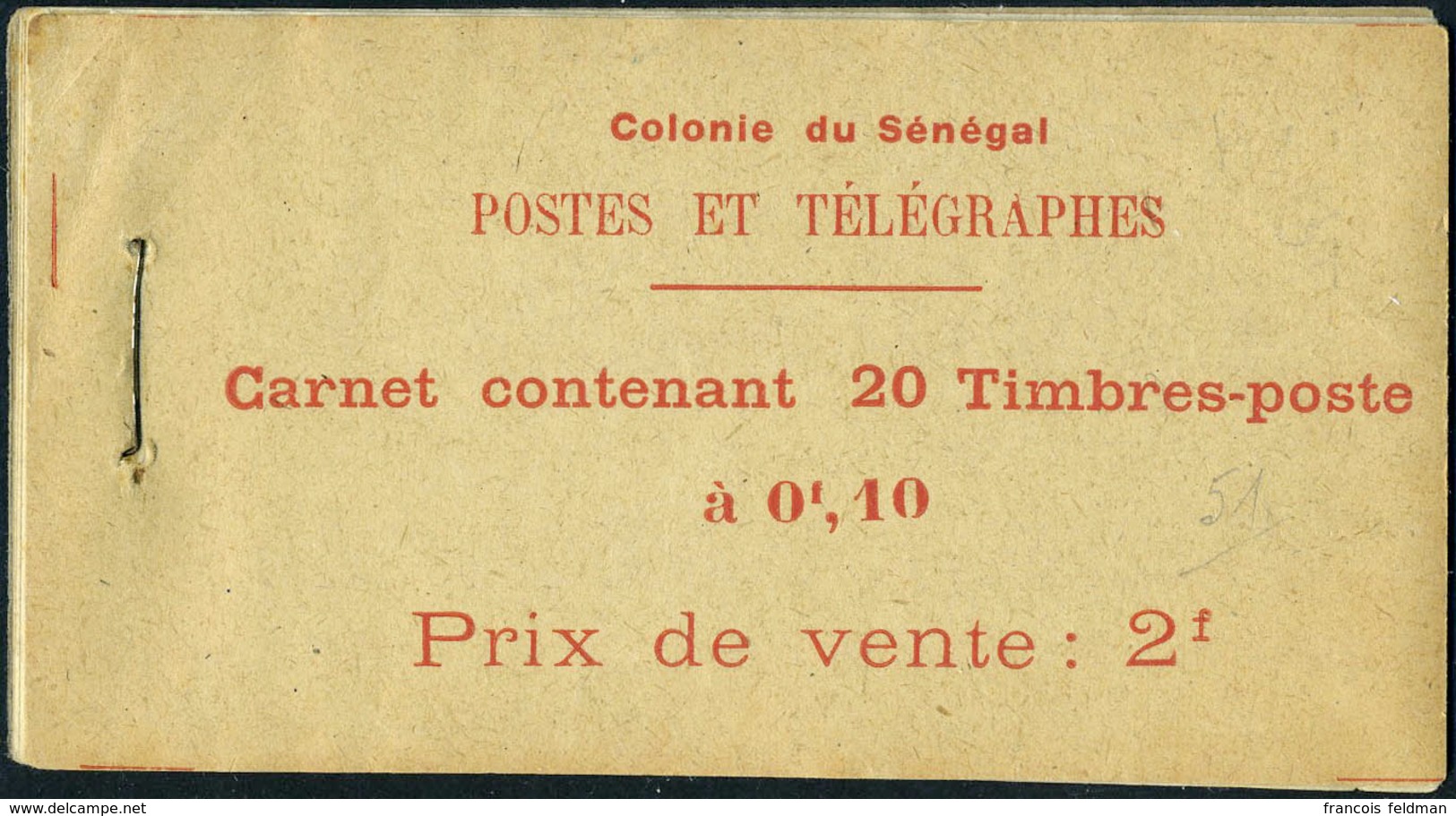 Neuf Sans Charnière N° 57, 10c Rouge-orange Et Carmin, Carnet De 20t., TB - Maury : Carnet N° 2 - Other & Unclassified