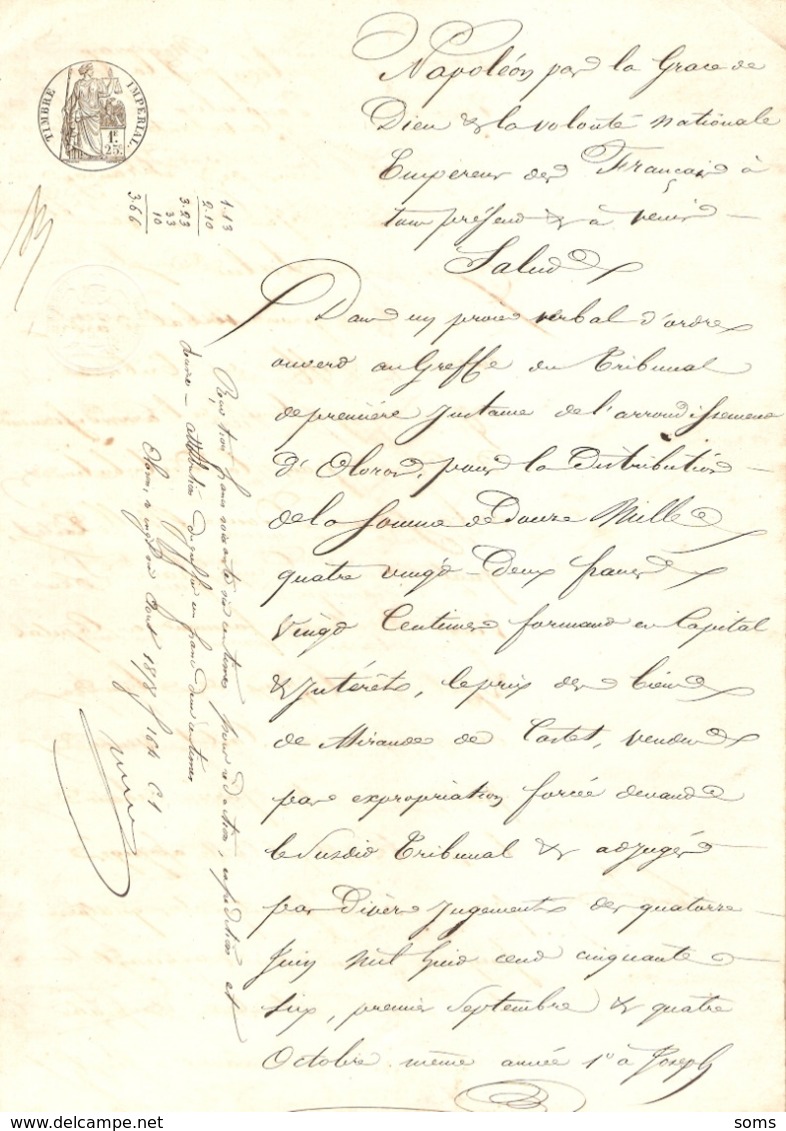 Vieux Papier Du Béarn, 1858, Castet En Ossau, Vente Des Biens De Mirande, Liste Des Acheteurs, Collocation Candau-Milaa - Historische Dokumente