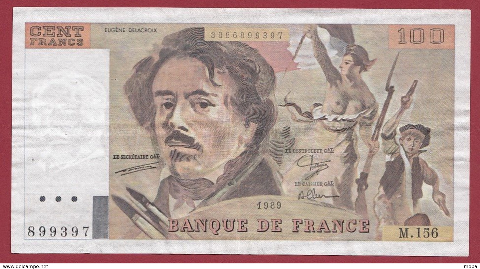 100 Francs "Delacroix" 1989----VF/SUP--ALPH.M.156 - 100 F 1978-1995 ''Delacroix''