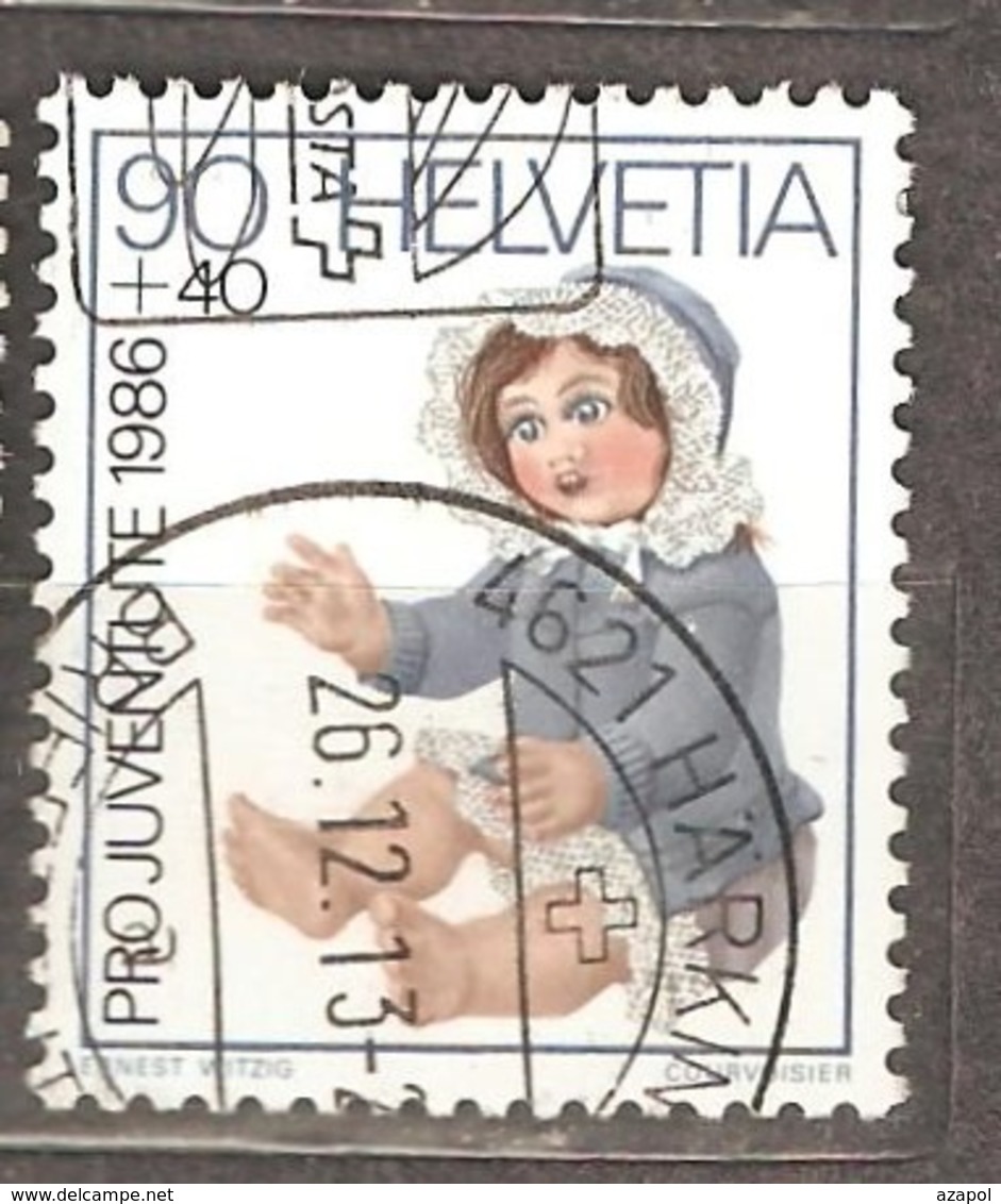 Switzerland: Pro Juventute, 1 Used Stamp From A Set, Children Toys, 1986, Mi#1334(2) - Oblitérés