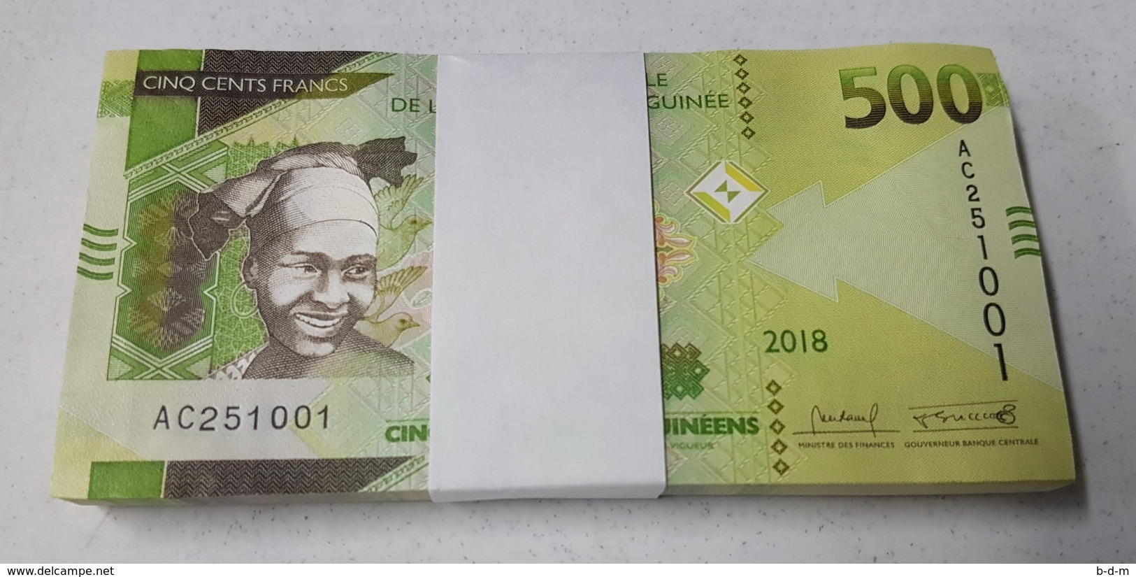 Guinea Taco Bundle 100 Banknotes 500 Francs 2018  Pick 52 SC UNC - Guinée