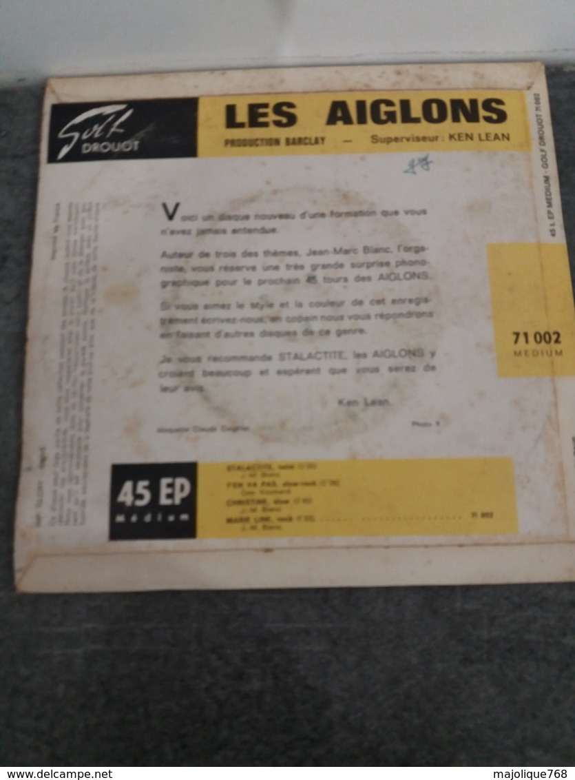 Les Aiglons - Stalactite - Christine - Golf Drouot 71002 M - 1963 - Rock