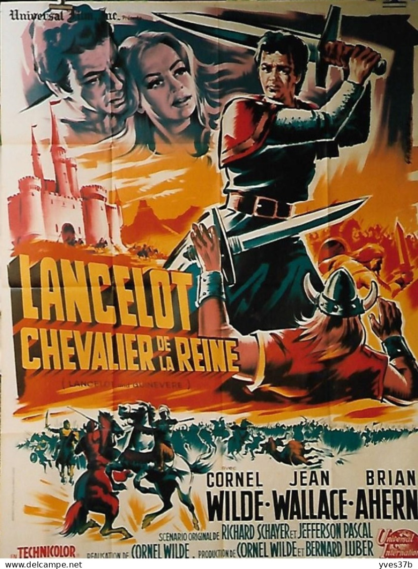 "Lancelot Chevalier De La Reine" C. Wild, J. Wallace..1962 -affiche 120x160 -TTB - Posters