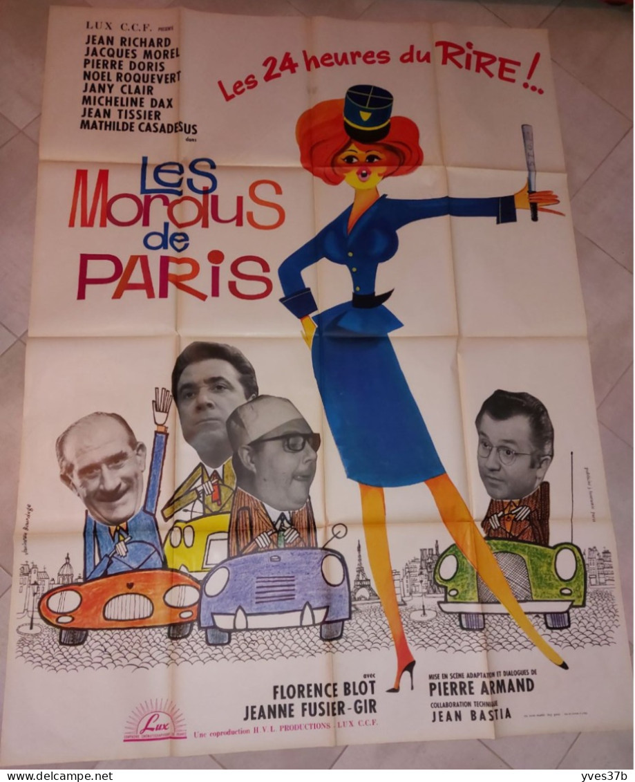 "Les Mordus De Paris" J. Richard, P. Doris, J.Morel..1966 - Affiche 120x160 - TTB - Affiches & Posters