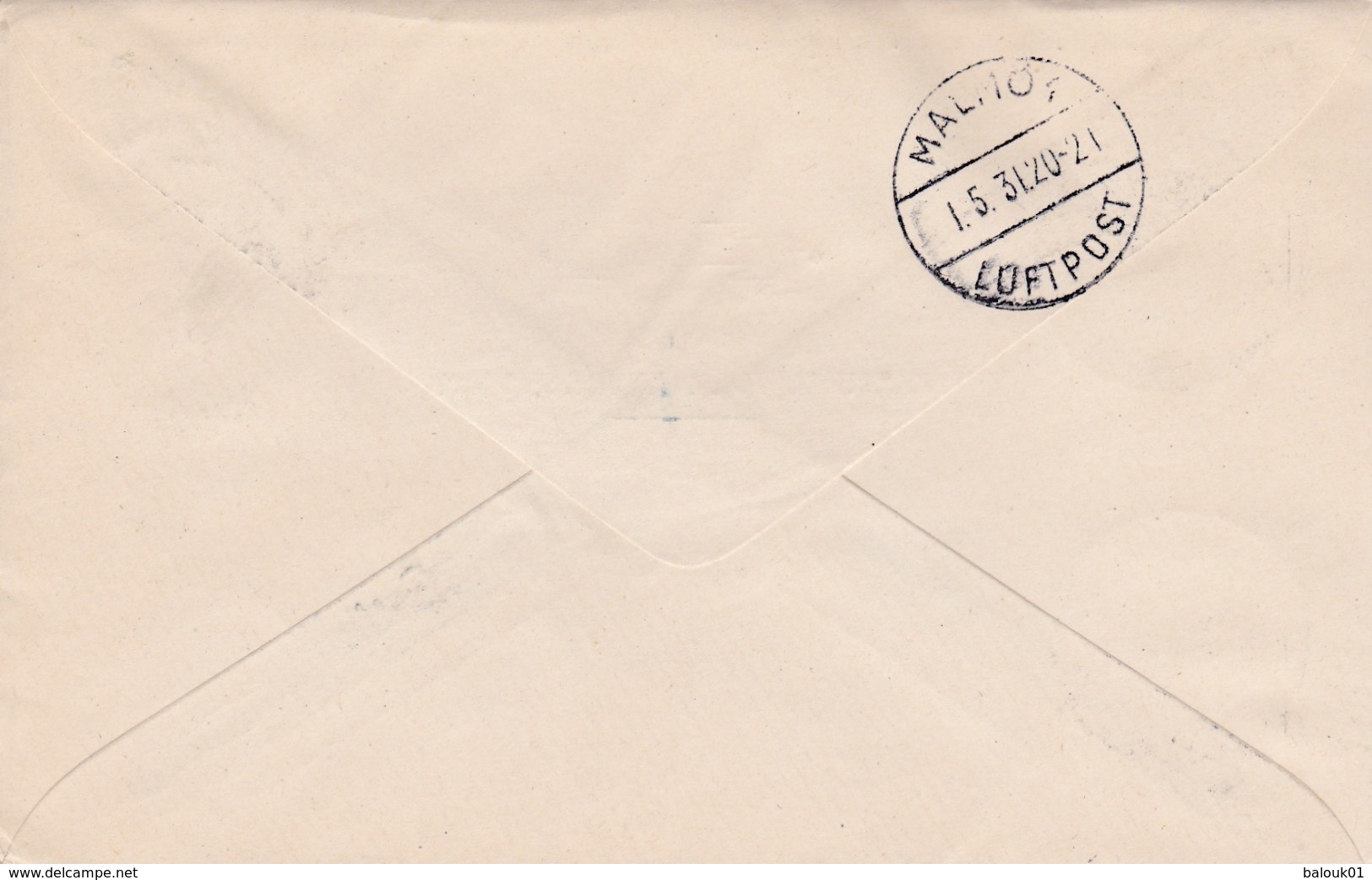 Lettre 1 Er Vol  Anvers -Malmo 1931 - Other & Unclassified