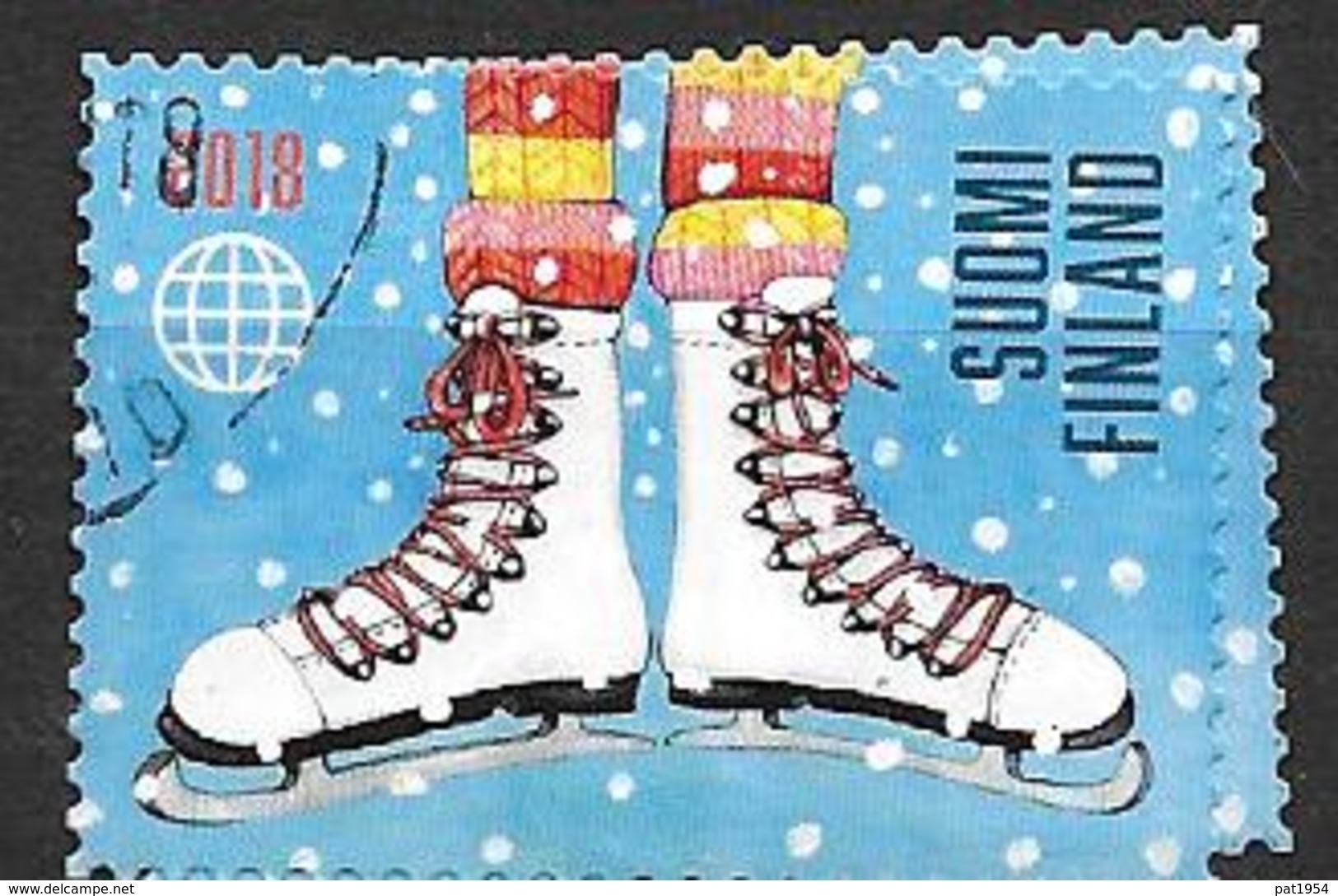 Finlande 2018 Timbre Oblitéré Loisirs D'hiver, Patin à Glace - Used Stamps