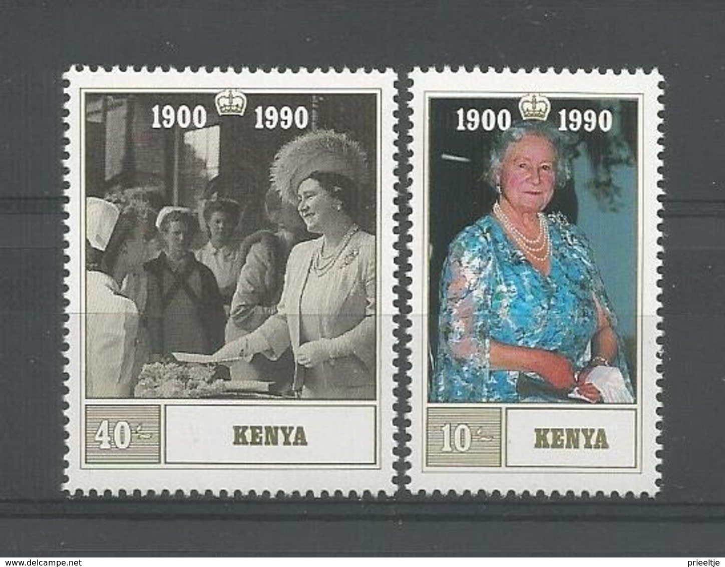 Kenya 1990 Queen Mum's 90th Birthday Y.T. 519/520 ** - Kenia (1963-...)