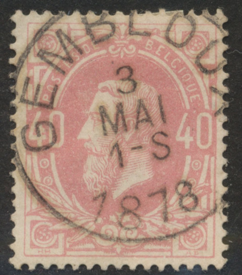 émission 1869 - N°34 Obl Simple Cercle "Gembloux". TB - 1869-1883 Leopold II