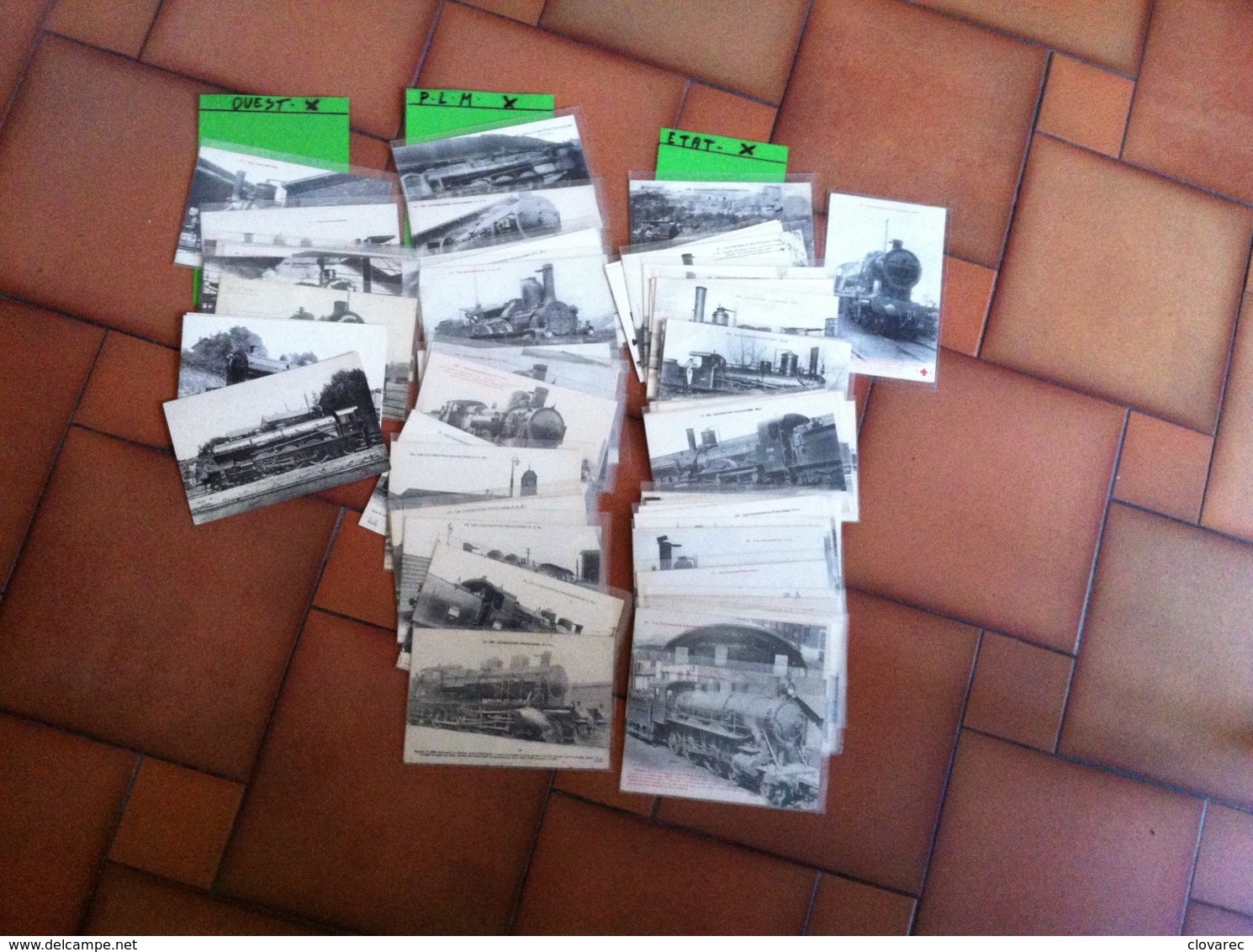 LOT DE 175 CARTES POSTALES ANCIENNES (format 9 X 13)  TRAIN    LIQUIDATION DE STOCK - 500 CP Min.