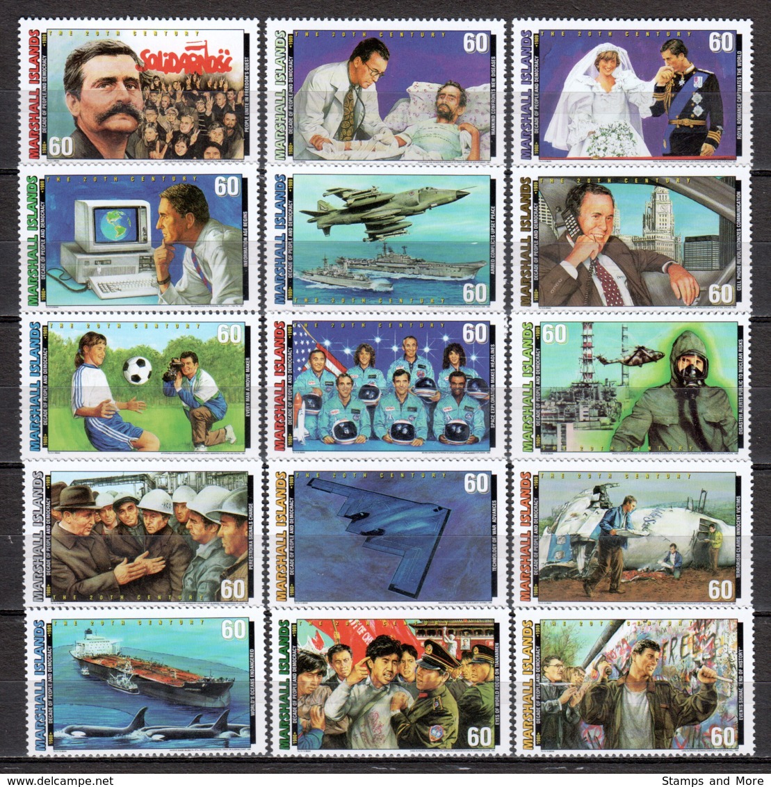 Marshall Islands 2000 Mi 1256-1270 MNH - 20TH CENTURY 1980-1989 - Marshallinseln