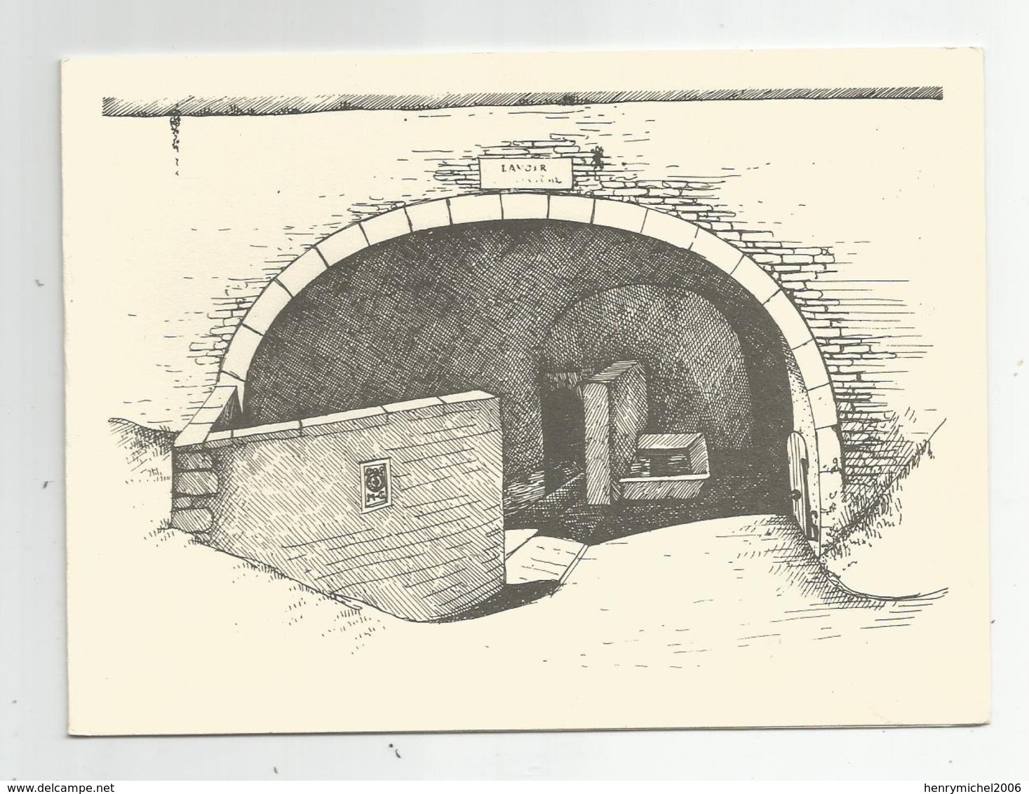 71 Berzé La Ville Le Lavoir De La Croix Blanche Par Michel Bouillot Carte Double - Autres & Non Classés