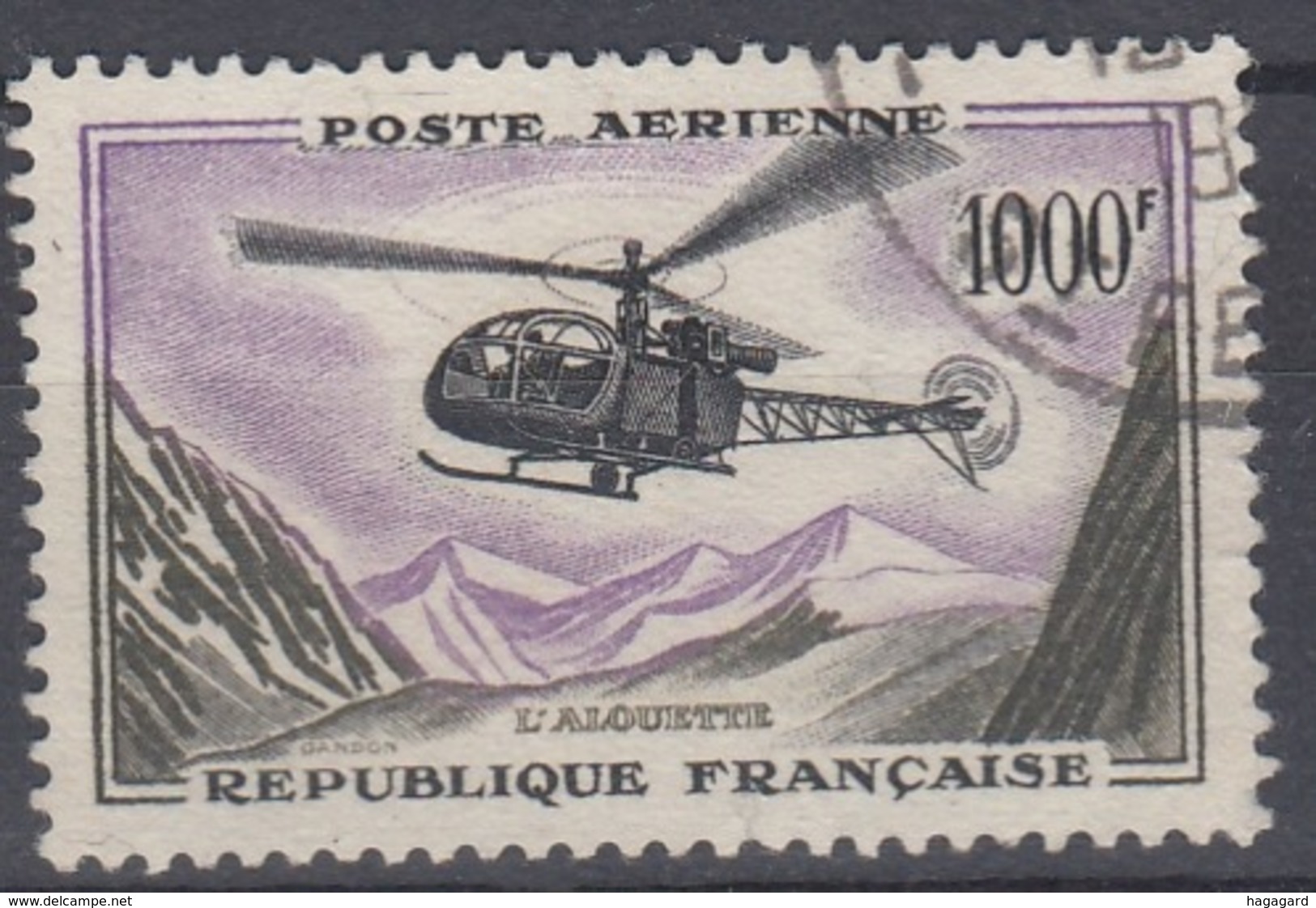 +France 1958. Poste Aérienne. Yvert 37. Oblitéré - 1927-1959 Oblitérés