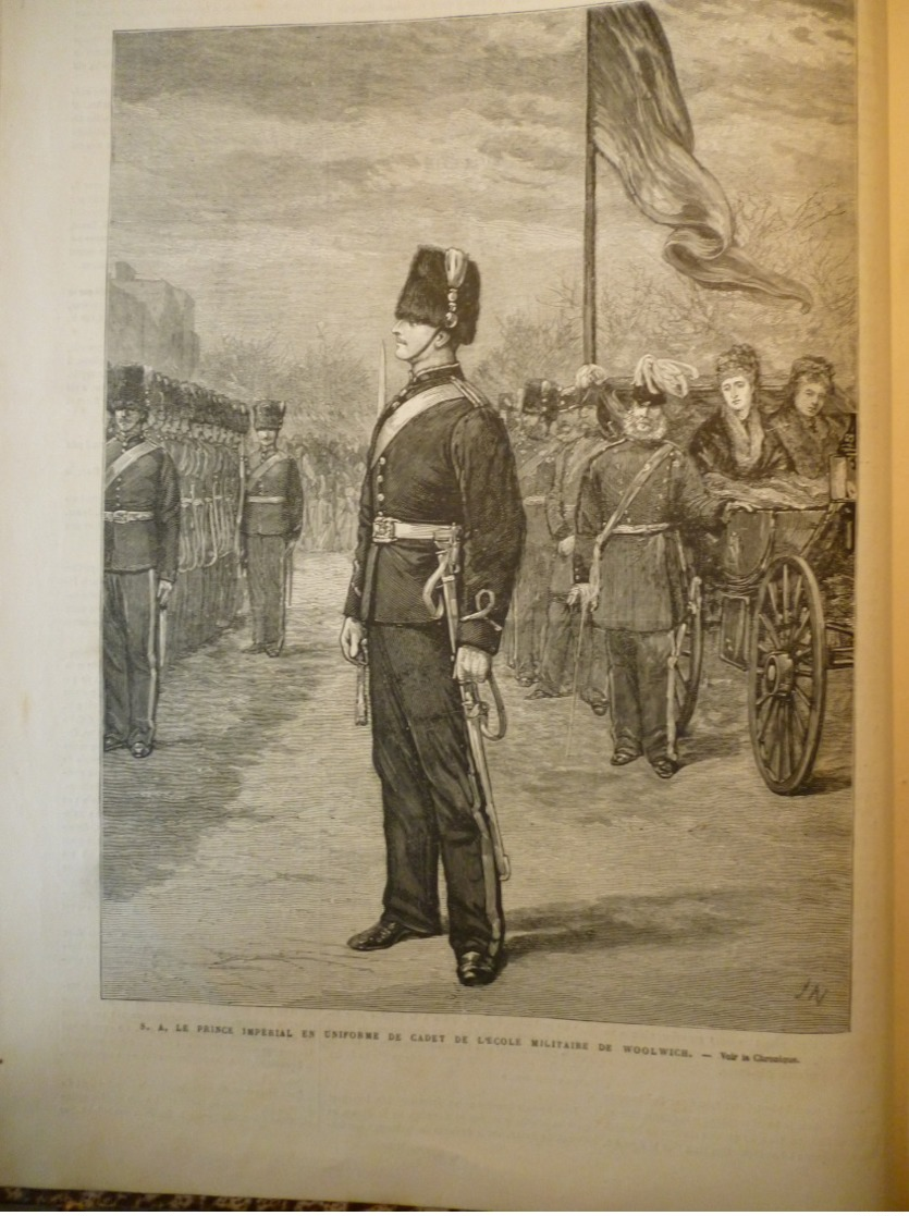 S A Le Prince Impérial En Uniforme De Cadet De L'école Militaire De Woolwich 1879 - Documents Historiques