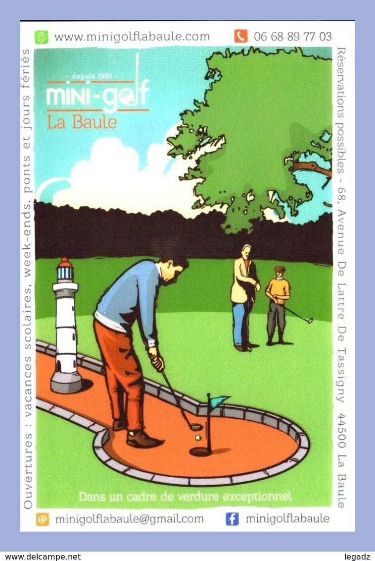 Carte Publicité - La Baule (44) - Depuis 1953 - Mini-Golf - La Baule - Kouper