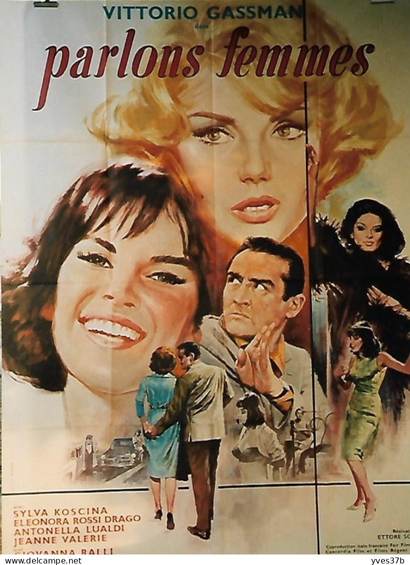 "Parlons Femmes" Vittorio Gassman, E. Koscina...1967 - Affiche 120x160 - TTB - Plakate & Poster