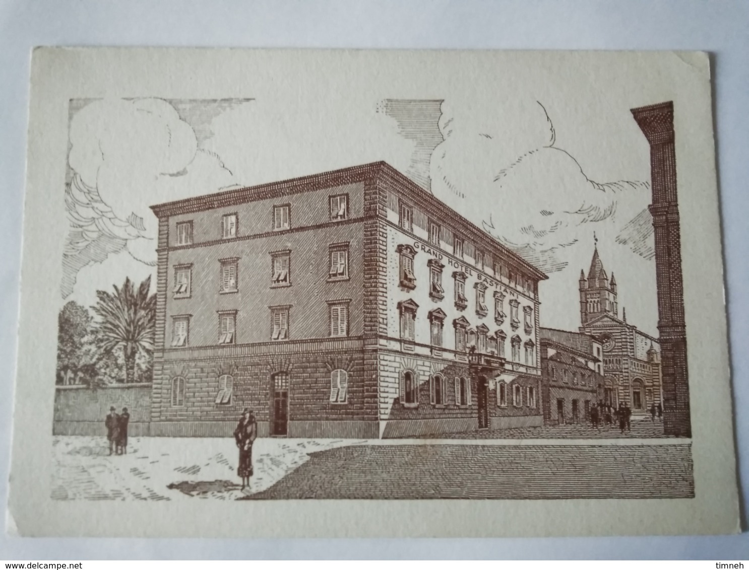 CPM. GRAND HOTEL BASTIANI - GROSSETO - ROMA - ITALIE ROME - Illustration - Non écrite - Cafes, Hotels & Restaurants