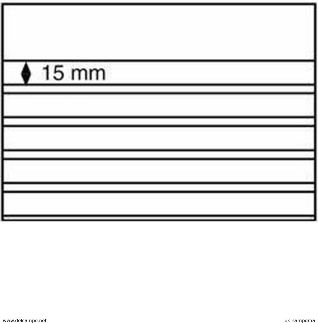 Standard Cards PS 210x148 Mm, 5 Clear Strips With Cover Sheet, Black Card, 50 Per Pack - Stock Sheets