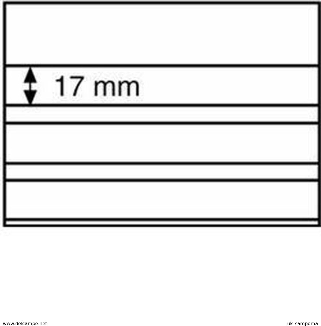 Standard Cards Black PS, 158x1113mm,3 Clear Strips With Cover Sheet Black Card, 100 Per P. - Verzamelmapjes