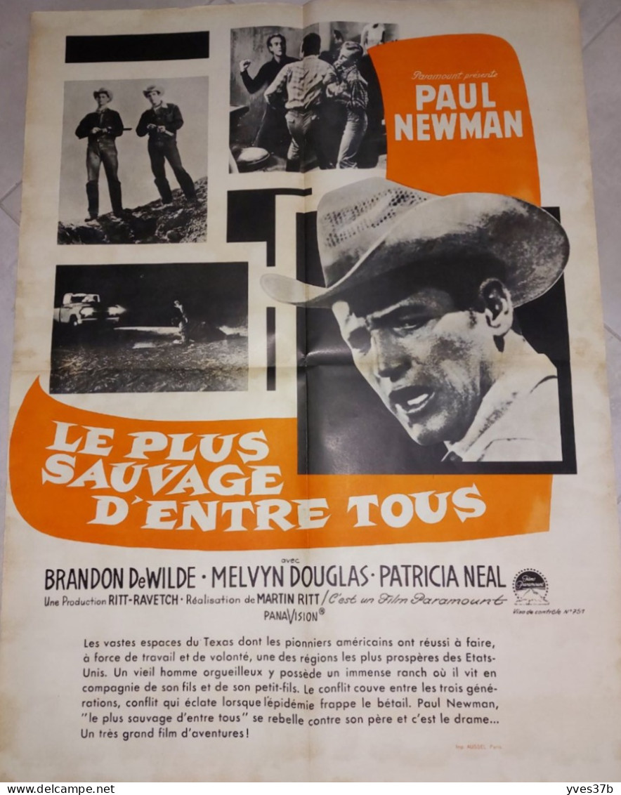 "Le Plus Sauvage D'entre Tous" Paul Newmann...1967 - Affiche 60x80 - TTB - Afiches & Pósters