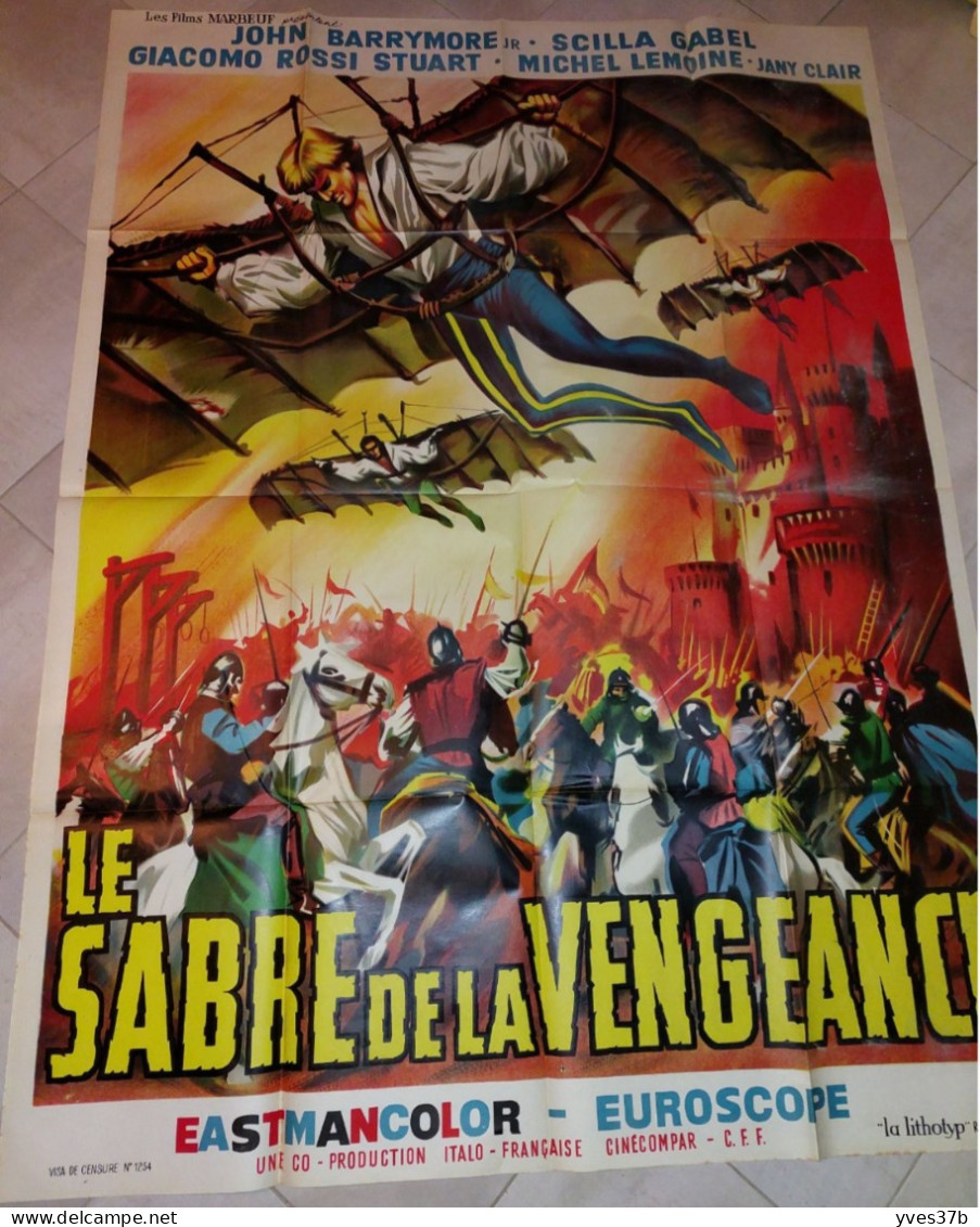 "Le Sabre De La Vengeance" J. Baltimore, S. Gabel...1964 - Affiche 120x160 - TTB - Manifesti & Poster