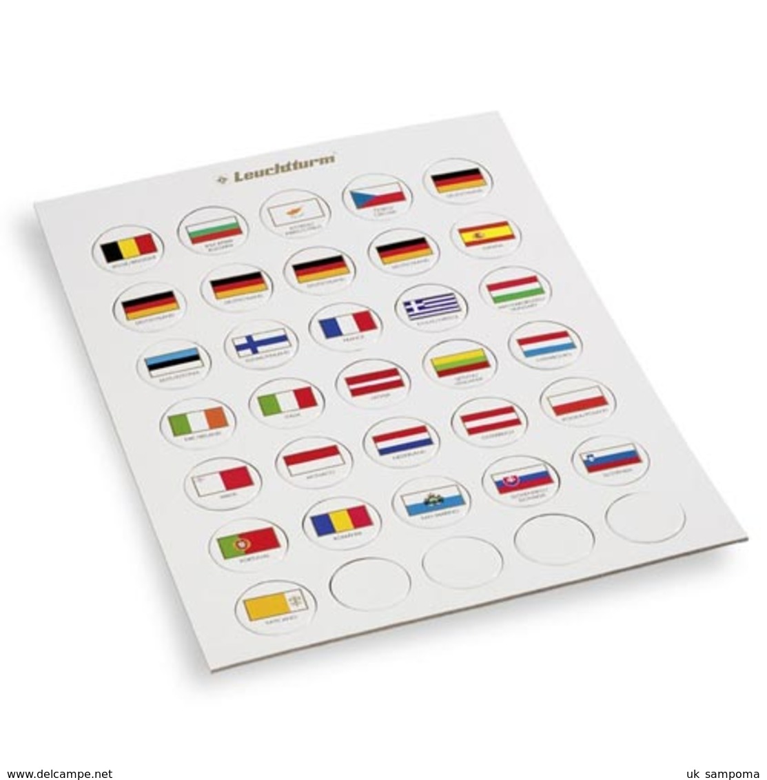 Flag Chips Suitable For 2-Euro Caps, 26 Mm Ø - Supplies And Equipment