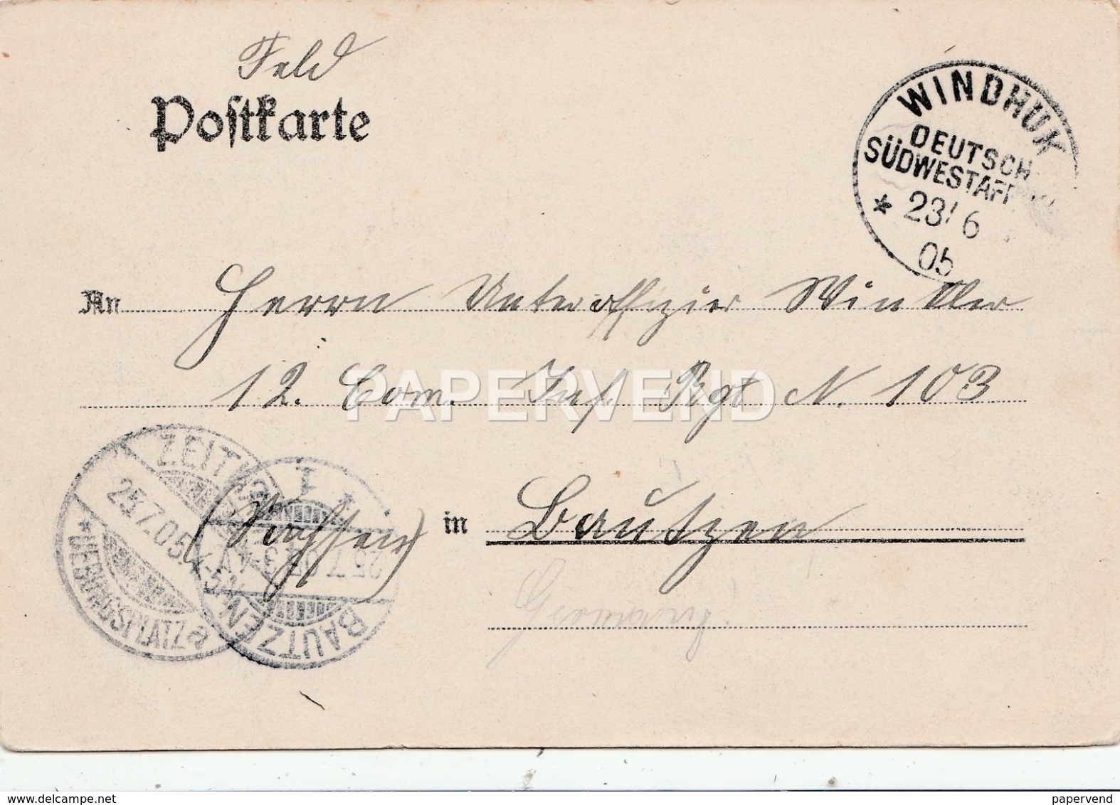 Namibia  DSW  Kapitain Hendrik  Wittbot Mit Seinen  Stabe  Post Used  Nm95 - Namibia