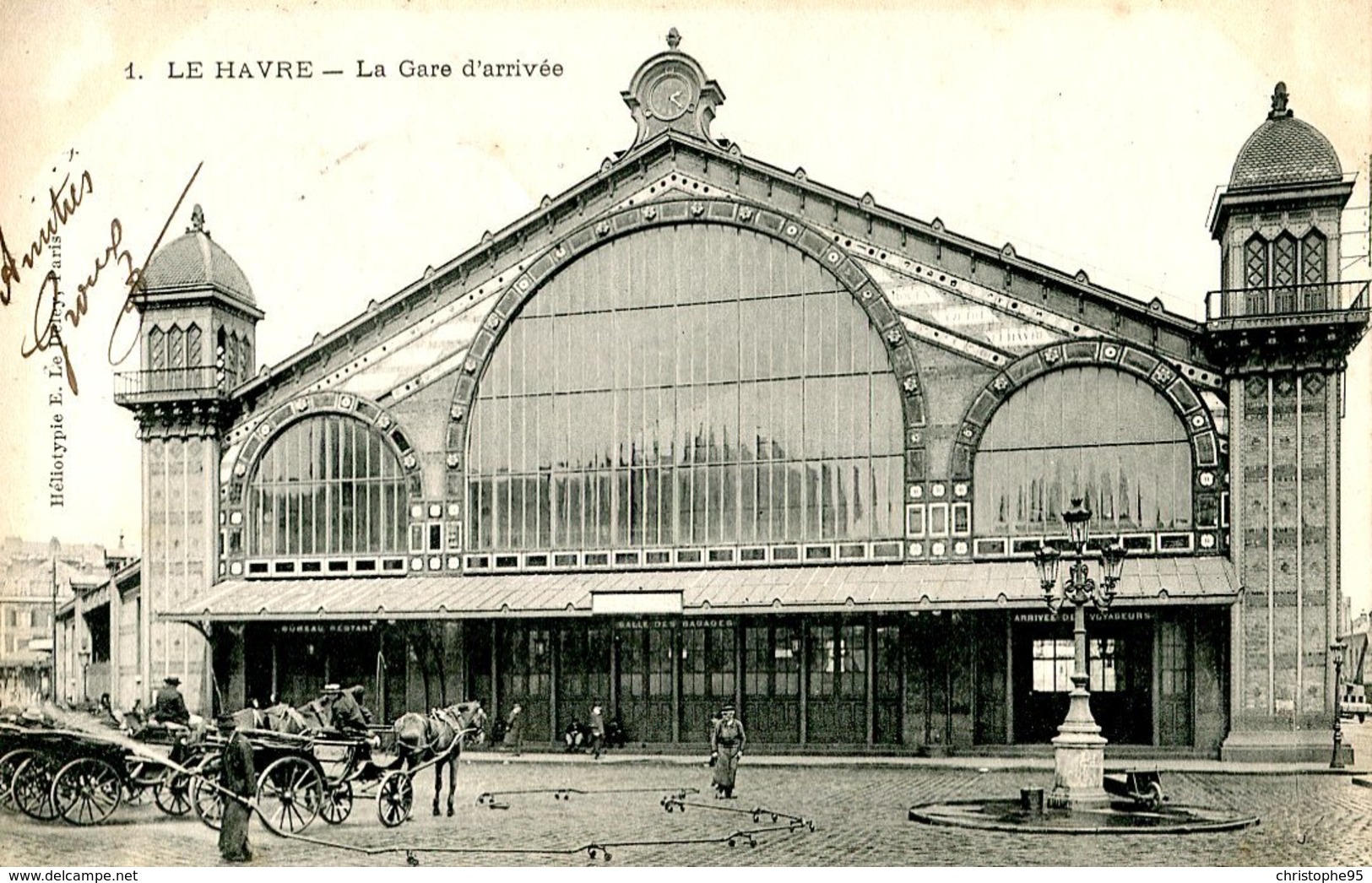 76 .20458 .le Havre .la Gare D Arrivee .attelage  . - Gare